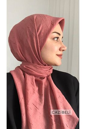 روسری زرشکی پنبه پلی استر Cazibeli - کد 922596188