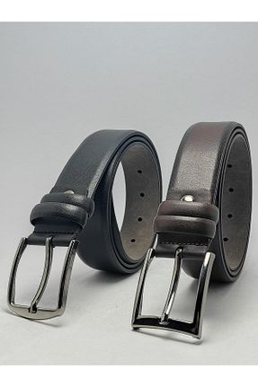 کمربند مشکی مردانه چرم مصنوعی genuine leather company eds - کد 142488141
