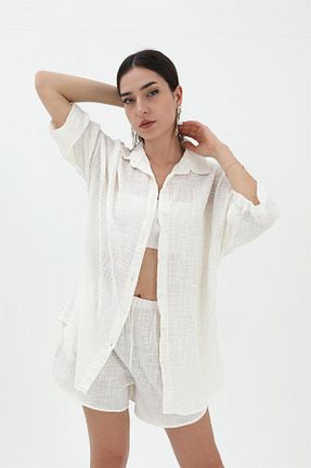 ست بالاتنه و پائین تنه نباتی زنانه پلی استر LLOHA - کد 940013107