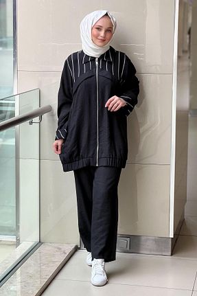 ست بالاتنه و پائین تنه مشکی زنانه بافتنی Nuss - کد 929180286