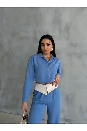 ست بالاتنه و پائین تنه رنگی زنانه کتان Silerra - کد 922919459