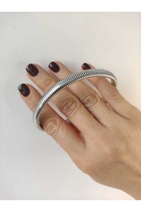 دستبند استیل (فولاد) طوسی زنانه استیل ضد زنگ MoS JEWELLERY - کد 940024136