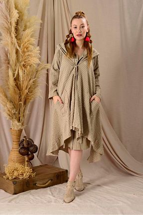 کیمونو و کافتان قهوه ای زنانه پنبه ای Bohem Stil - کد 291056712