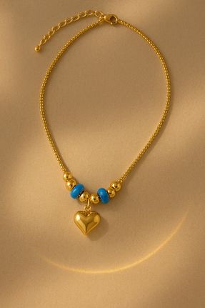 گردنبند جواهر طلائی زنانه برنجی Arzu Butik - کد 849623903