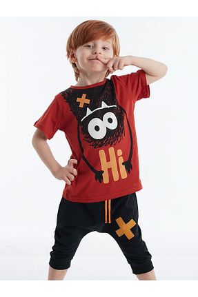 شلوارک و برمودا نارنجی بچه گانه رگولار Denokids - کد 35838359