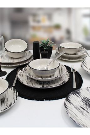سرویس غذاخوری مشکی 6 نفره Arna Porselen - کد 688083188