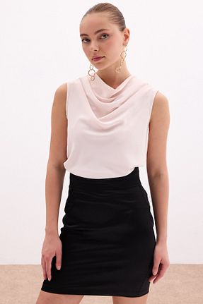 بلوز صورتی زنانه ساده Sateen - کد 931853900