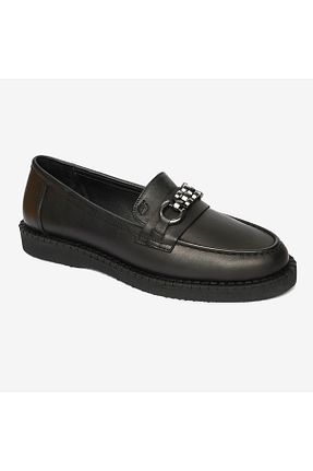 کفش لوفر مشکی زنانه چرم خالص Greyder - کد 824649027