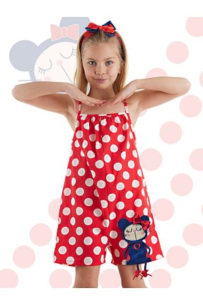سرهمی قرمز بچه گانه بند دار Denokids - کد 808016472
