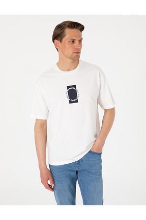 تیشرت سفید مردانه یقه دوچرخه Pierre Cardin - کد 940058597
