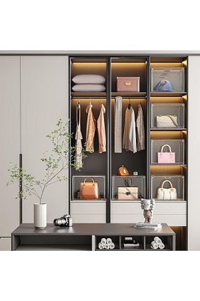 نظم دهنده کمد سفید پلاستیک NK HOME - کد 899034467
