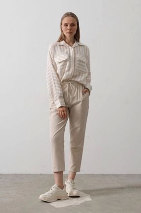 شلوار نباتی زنانه پاچه تنگ Silerra - کد 938387801