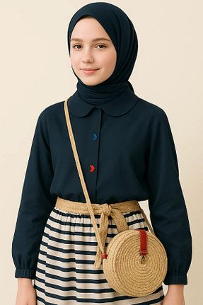 پیراهن سرمه ای بچه گانه رگولار Angel&Co. Girls Clothing - کد 940150492