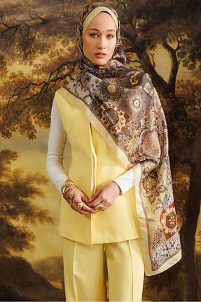 شال زرد زنانه پنبه ای Mooncorn - کد 940251895