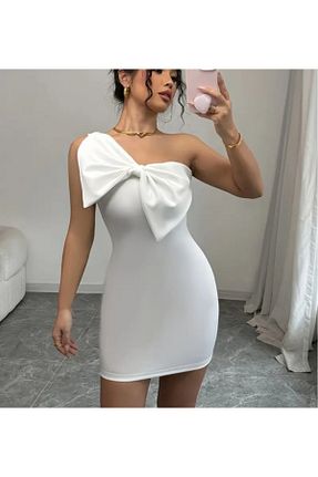 لباس سفید زنانه لیکرا Nsb Tasarım - کد 940119947