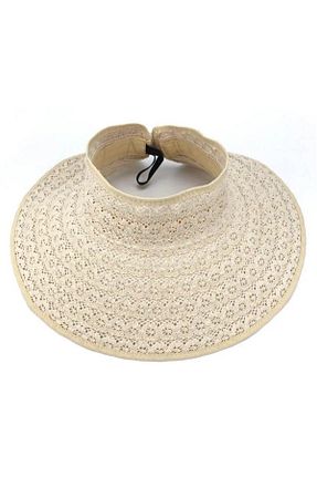 کلاه بژ زنانه حصیر Axesoire - کد 817545231