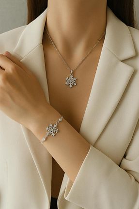 گردنبند جواهر طوسی زنانه برنجی Arzu Butik - کد 940146392