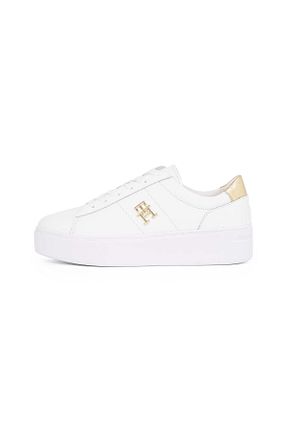 کفش اسنیکر طلائی زنانه چرم اصل Tommy Hilfiger - کد 921366981
