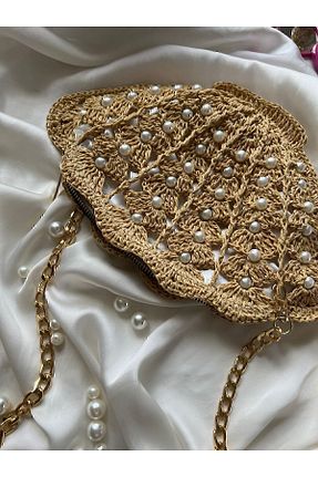 کیف دوشی قهوه ای زنانه حصیر Genel Markalar - کد 735969178