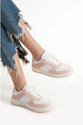کفش اسنیکر صورتی زنانه بند دار AlbiShoes - کد 938759457