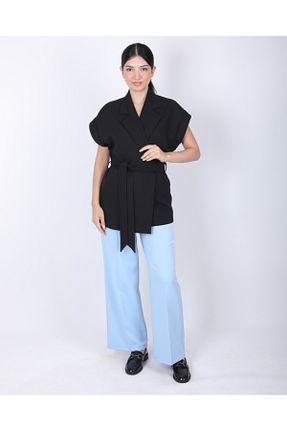 جلیقه مشکی زنانه اورسایز DEQ FASHION - کد 938511951