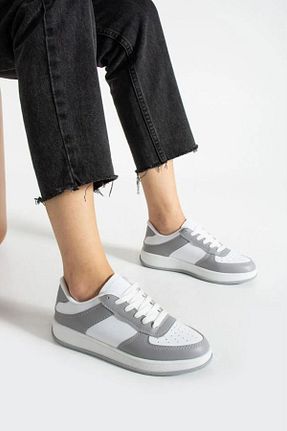 کفش اسنیکر طوسی زنانه بند دار AlbiShoes - کد 938764332