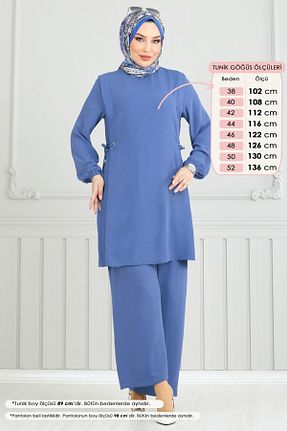 ست بالاتنه و پائین تنه حجاب رنگی زنانه Relaxed Modaselvim - کد 940208749