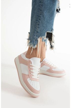 کفش اسنیکر صورتی زنانه بند دار AlbiShoes - کد 938759457