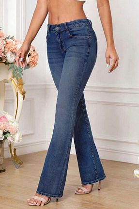شلوار جین سفید زنانه پاچه اسپانیولی CEDY DENIM - کد 940199428