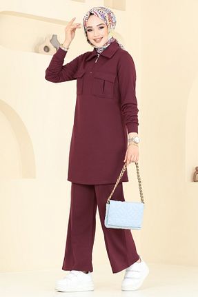 ست بالاتنه و پائین تنه حجاب رنگی زنانه رگولار Modaselvim - کد 940208202