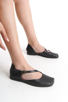 کفش کلاسیک مشکی زنانه چرم خالص DaphneSandals - کد 940204821