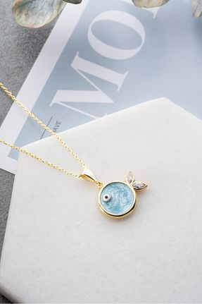گردنبند نقره آبی زنانه 925 عیار NEREZE - کد 940207935