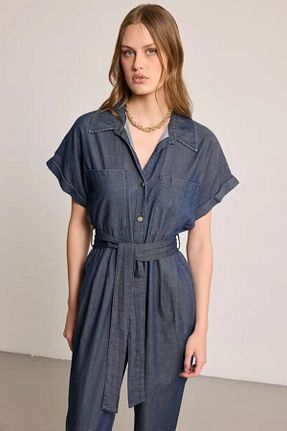 سرهمی آبی زنانه آستین افتاده Gusto - کد 940214375