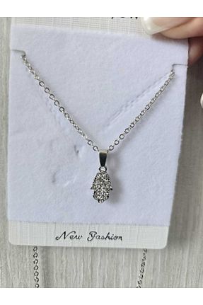 گردنبند جواهر متالیک زنانه برنجی ERASLAN - کد 940218031