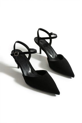 کفش پاشنه بلند کلاسیک مشکی زنانه جیر Gökçe Shoes - کد 940218472