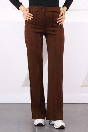 شلوار حجاب قهوه ای زنانه پنبه پلی استر İmajButik - کد 707371997