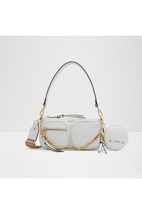 کیف دوشی سفید زنانه چرم مصنوعی Aldo - کد 803291869