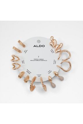 گوشواره استیل (فولاد) طلائی زنانه استیل ضد زنگ Aldo - کد 934114580