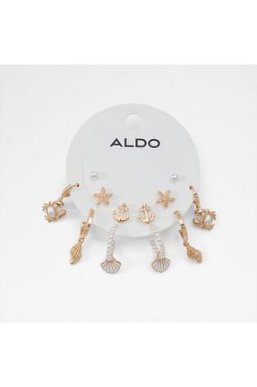 گوشواره استیل (فولاد) طلائی زنانه فلزی Aldo - کد 905722082