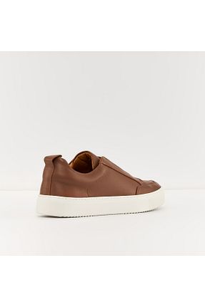 کفش اسنیکر قهوه ای مردانه چرم اصل Aldo - کد 769558517