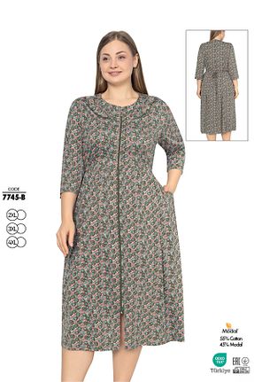 لباس سایز بزرگ رنگی زنانه پنبه ای ROMEO LİFE - کد 940337970
