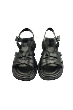 صندل مشکی زنانه پاشنه تخت Escarpinshoes - کد 940264816
