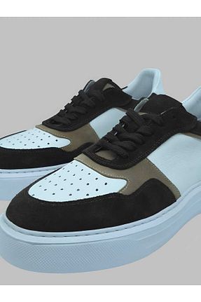کفش اسنیکر سفید مردانه چرم اصل Luglio Shoes - کد 940215071