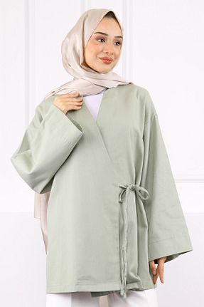 کیمونو و کافتان خاکی زنانه پنبه ای İmajButik - کد 940258185