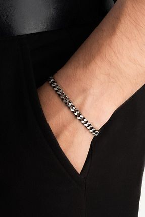 دستبند نقره مشکی مردانه 925 عیار So Chic - کد 940267688