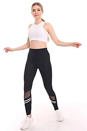 ساق شلواری اسپرت مشکی زنانه بلند shopshop - کد 46378063