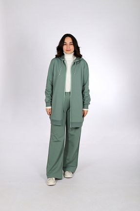 ست گرمکن حجاب سبز زنانه رگولار Butik - کد 940059379