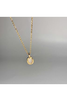 گردنبند استیل ( فولاد ) زرد زنانه استیل (فولاد) LEROSY CO - کد 938111197