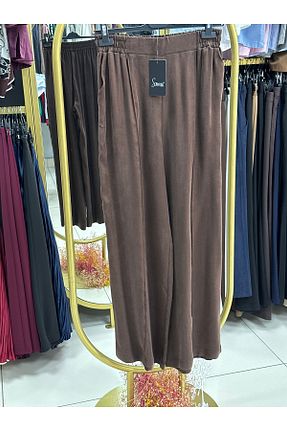 شلوار قهوه ای زنانه پارچه Sentez - کد 940313021