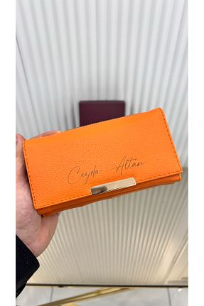 کیف پول نارنجی زنانه ابعاد بزرگ patideri - کد 896559275